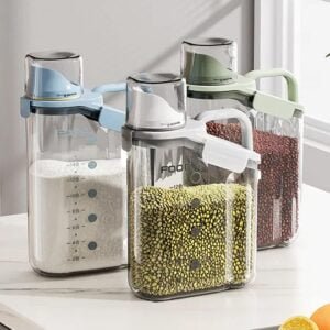 Premify Clear Plastic Cereal Container - 2.8L