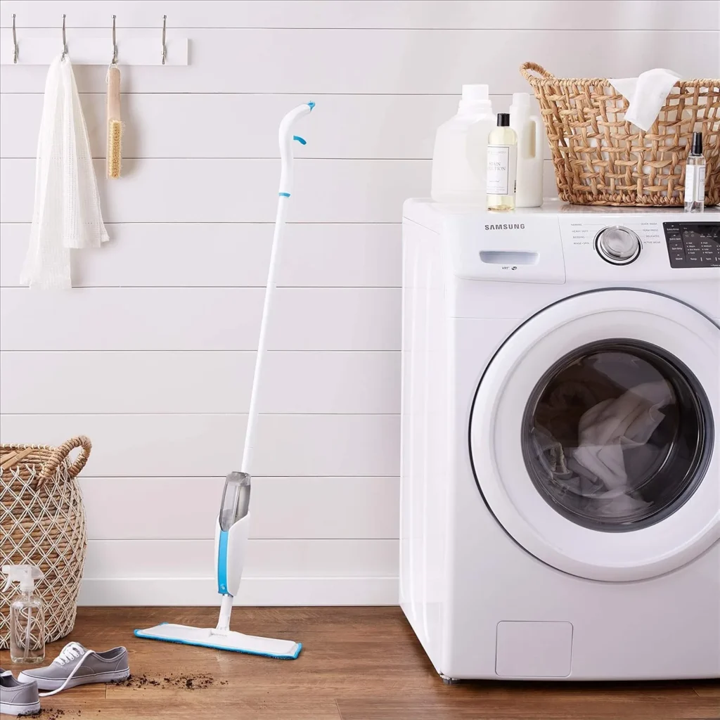 Amazon Basics Blue & White Spray Mop Home Cleaning 6